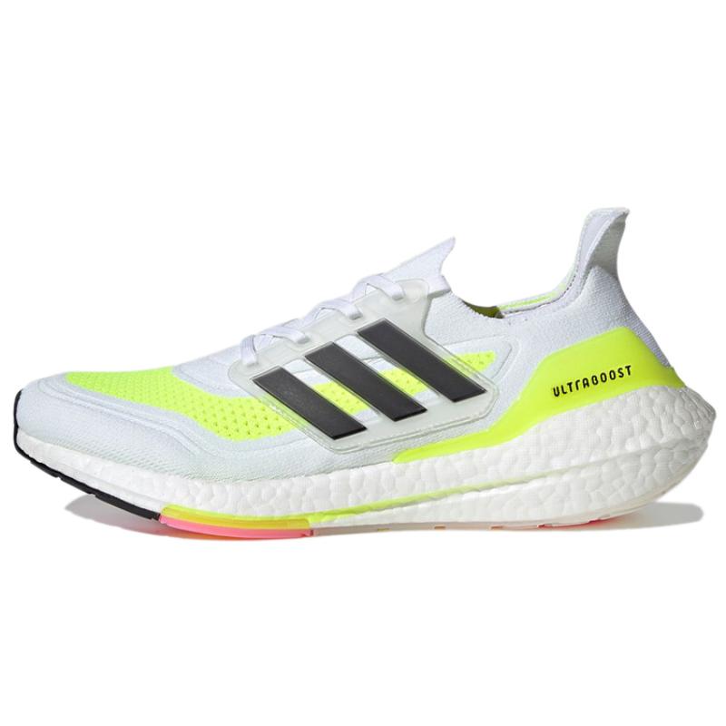 

Adidas UltraBoost 21 White Solar Yellow Sneakers FY0377 38⅔