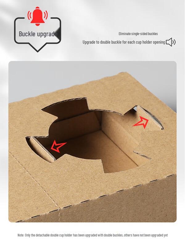 Shixun Detachable Corrugated Paper 4-Cup Holder