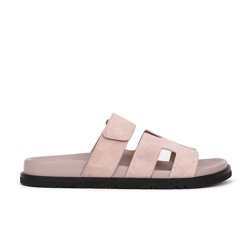 New Colors Are Coming~ Casual Thick-soled H-shaped Second Uncle Slippers for Women's 2025 Summer New Super Fire Velcro Sandals To Wear