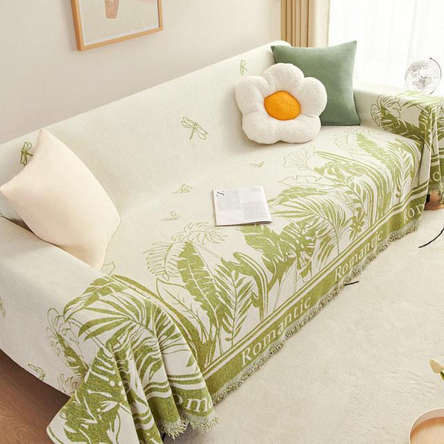 

Чехол для дивана с кисточками, полотенце, универсальное одеяло для дивана для кошек, собак, диван, мебель, чехол, всесезонный 180x130cm зелёный