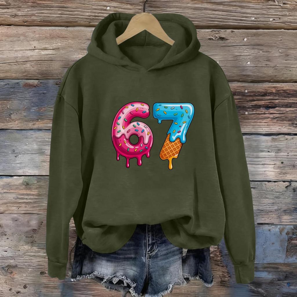 Women's Fashion Daily Versatile Casual Sweatshirts Long Sleeve Hooded Top Sweatshirts