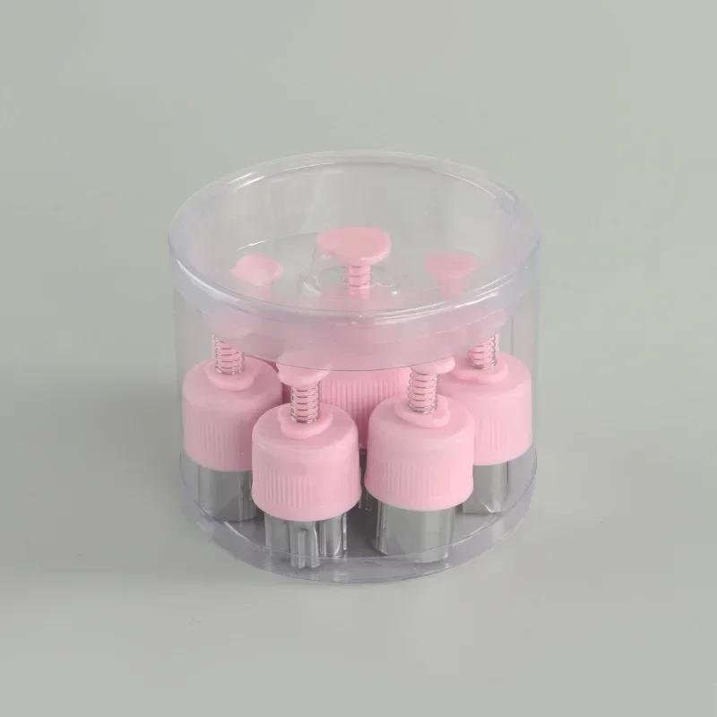 

Форма для печенья из нержавеющей стали, резак для овощного теста, нажимного типа, формы различных форм, инструмент для выпечки, форма для торта, гаджеты для домашней кухни розовый