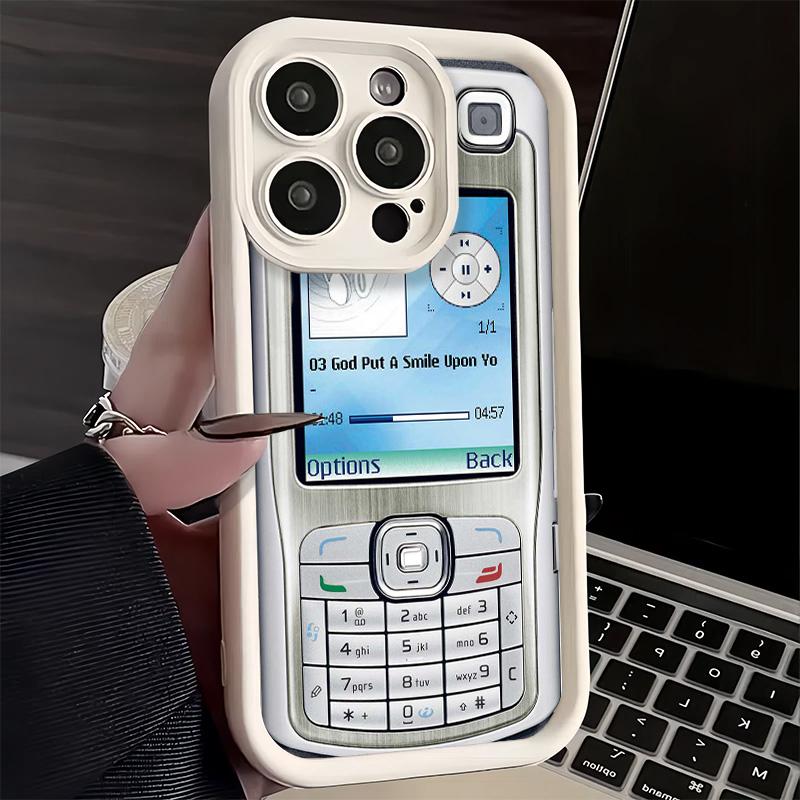 Phone Case for iPhone 17 Air 16E 15 16 Pro Max Funny Retro Callphone Cover 14 Plus 13 12 Mini Soft Shell Silicone Fundas