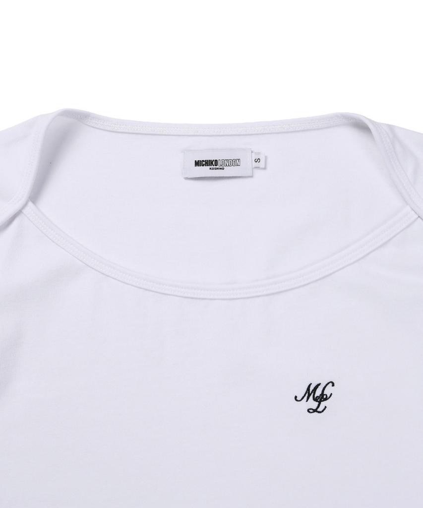 Michikoleondeonkosino Detail Shoulder T-Shirt White