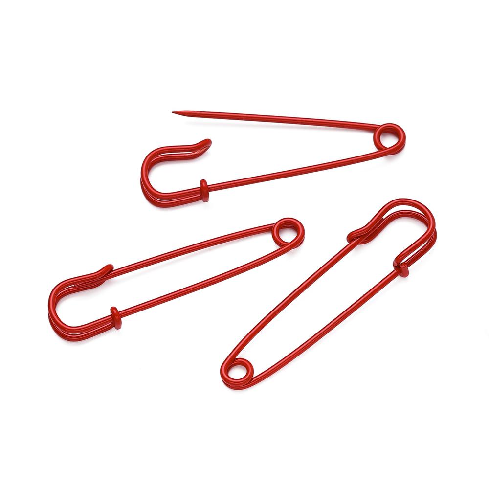 

10pcs/lot Colorful Safety Pins Brooch Blank Base Brooch Pins 3/5 Rings Jewelry Pin for DIY Jewelry Making Supplies Accessorie красный