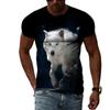 3D Casual Wolf Print T Shirt Men Women Summer Animal Tee Man O Neck Short Sleeve Loose Tops Breathable Couples T Shirts