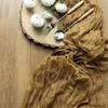 Baby Blue Cheesecloth Table Runner 4 Pack Vintage Rustic Gauze Table Runner Boho Decoration for St Patrick's Day Easter Wedding