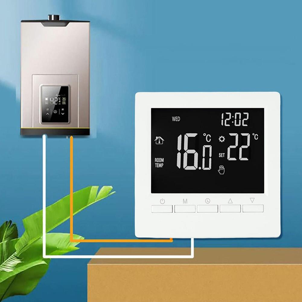 Boiler Thermostat Programmable Digital Room Temperature Controller  110-230V For Home Heating Anti Freeze Protection