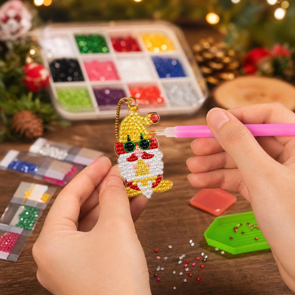 Keychain Kit Christmas Halloween Themed DIY Supplies for Making Keychains