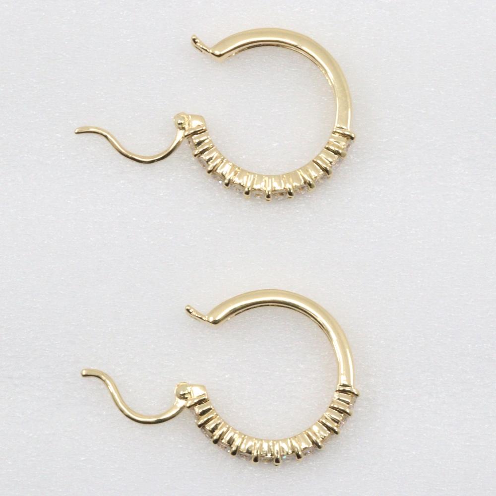 Argola Piercing Meia Eternidade 10P diamante Ouro Amarelo K18/diamante 5.2g Mulher Usado