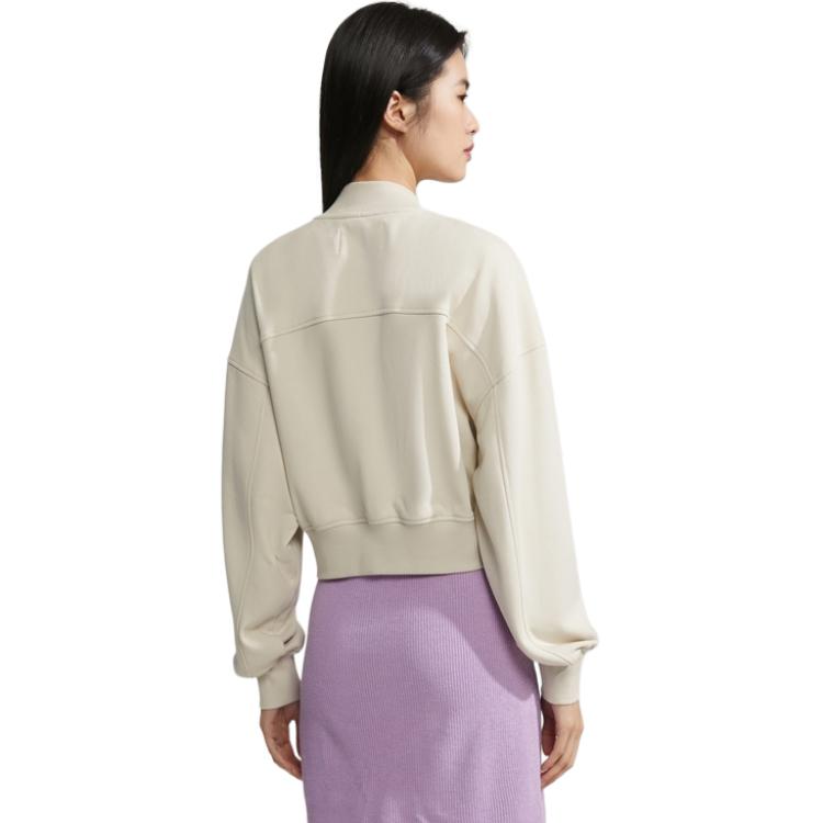 Calvin Klein Ck Embroidered Letter Casual Jacket Baseball Coat Women Jacket Milk J221662