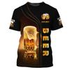 Men's Short-sleeved T-shirt Casual Sportswear Streetwear 3D Printed Beer Pattern Summer Lightweight Breathable Fabric Harajuku