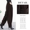 Sisbaishi Women's High-Waist Harem Casual Pants