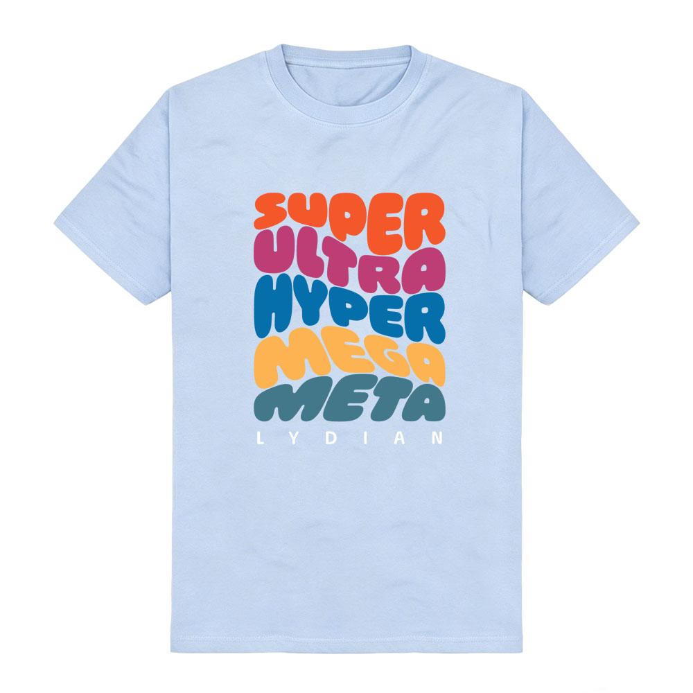 70er Jahre Psychedelische Blasen Schriftart Jacob Collier Mehrfarbig gestuft Kontrast Retro Streetwear Weich Bequem reine Baumwolle Damen Herren