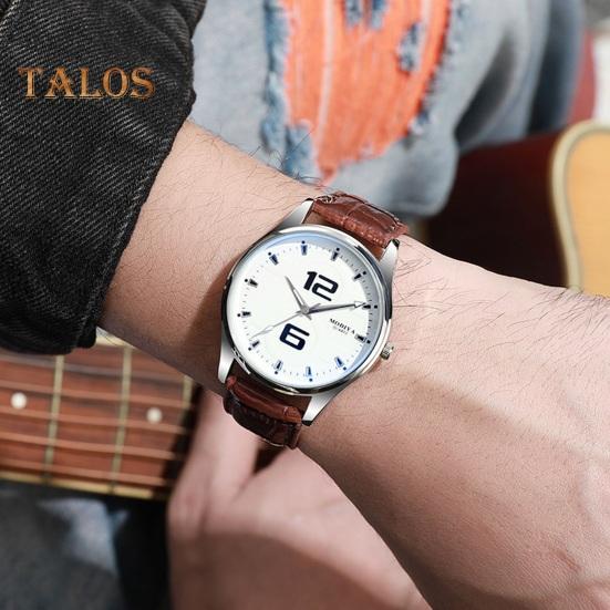 

Мужские кварцевые часы с круглым циферблатом, регулируемый ремешок из искусственной кожи, синее светлое стекло, без задержки, проверка времени, высокая точность, повседневные наручные часы, деловые часы