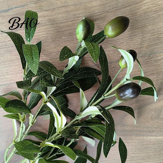 Artificial Olive Stems for Home Decor Faux Branches Vase, Tree Branches, DIY Fake Floral Arrangement Supplies Plants, Realistic Greenery Stems,