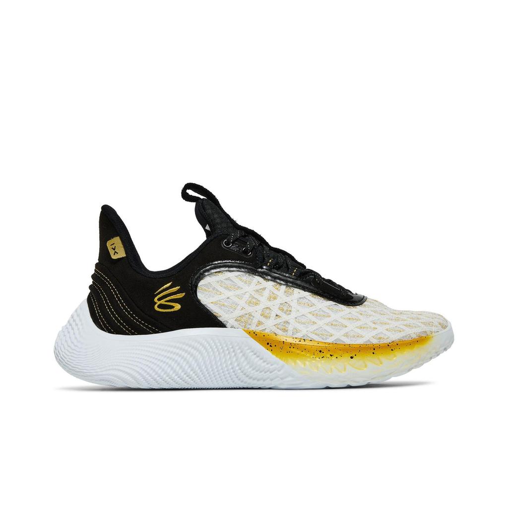 Under Armour Curry Flow 9 'Warp The Game Day - White Black' (Unisex) White / Black / Yellow Basketball Shoes 3025684 103