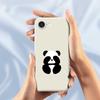 Für iPhone 16e Hülle Panda mit Augenbinde Musterdruck Gerade Kante TPU Handy-Rückseite
