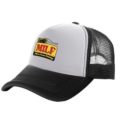 MILF Man I Love Fishing Trucker Cap Unisex Hat Baseball Cap Cool Summer Unisex Mesh Net Caps
