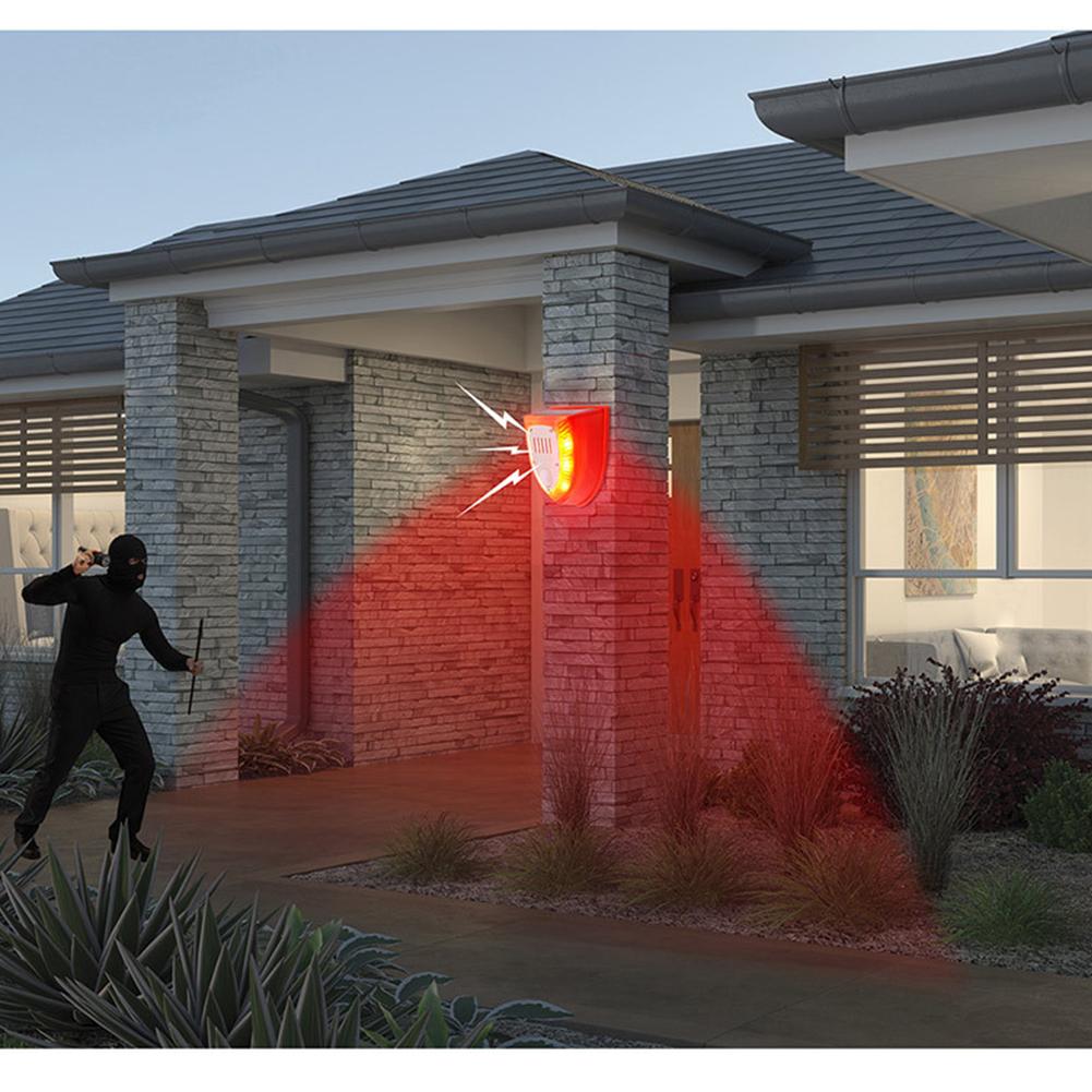 Açık Güneş Güvenlik Sireni 3 Modlu Hareket Sensörü Alarmı Villa Çiftlik Yard Bahçe için Hayvan Sürücüsü