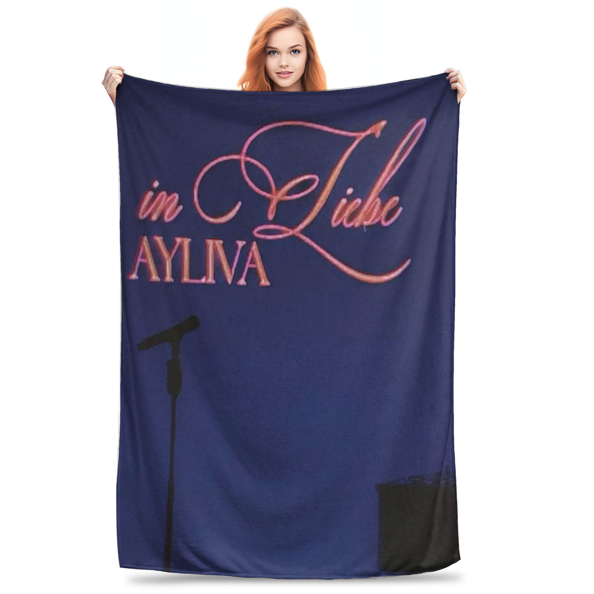 

Flannel Throw Blanket Ayliva In Liebe Flower Warm Plush Blankets Soft Bedspread for Bed Living room Home Picnic Sofa 80x120cm