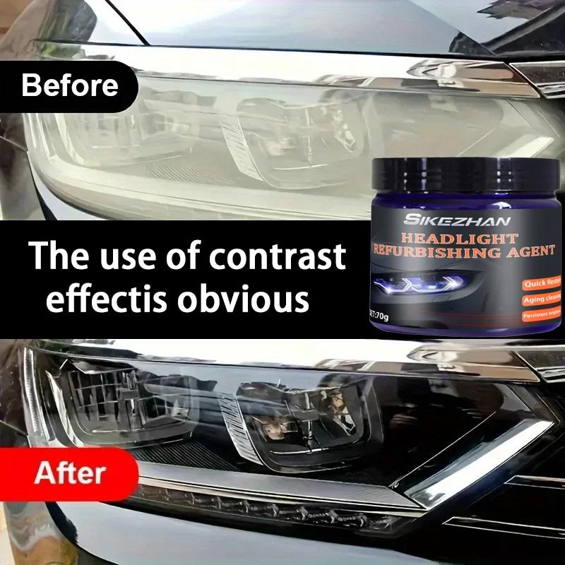 Car Headlight Restoration Polishing Kits Headlamp Scratch Remover Repair Cleaning Paste Remove Oxidation Headlight Polish Liquid