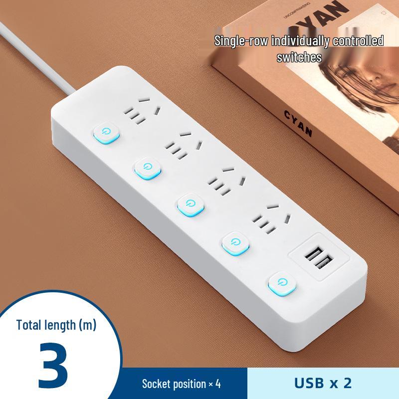 Prelungitor multifuncțional Xiaomi Home cu porturi USB și cablu de extensie