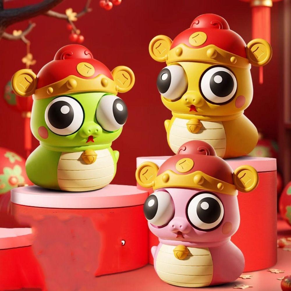 

2pcs/set Simulation Snake Pop-eyed Snake Pendant Eyeball Burst Squeeze Toy Kids Holiday Gift жовтий