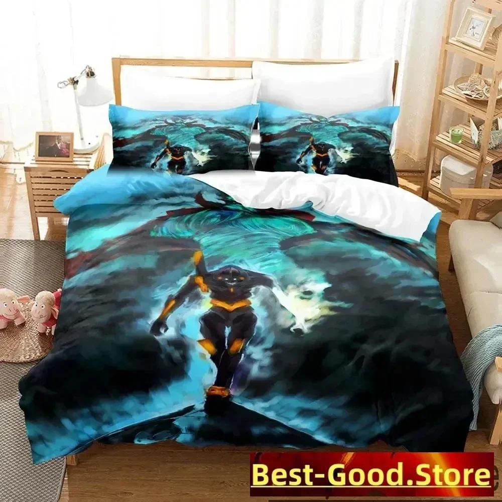 Comforter Anime Tengen Toppa Gurren Lagann Bedding Set Bed Set Comforter King Queen Size Boys Adult