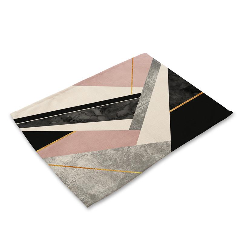 Domácí dekorace Lněné prostírání na jídelní stůl Luxusní severský geometrický vzor Kuchyňská podložka 40x30cm Podložky pod hrnky Podložky pod misky Podložka pod šálek