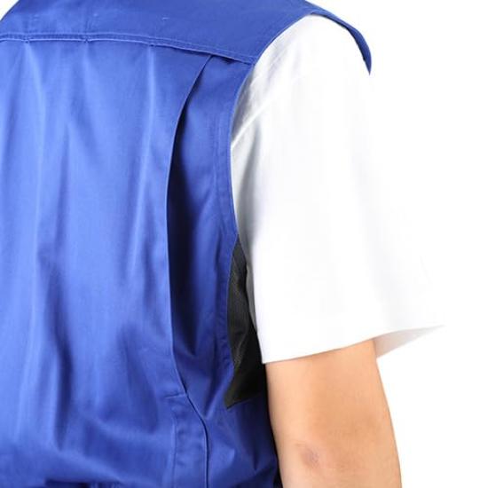 Yamaha Motor Sleeveless Mechanic Suit Racing Size Co., Ltd. WY8003, Blue, M, 90792-M064M