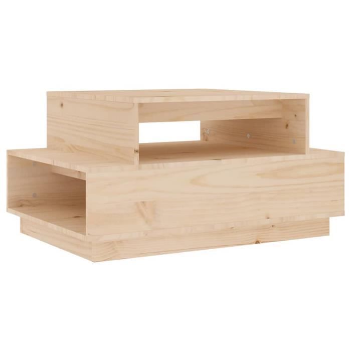 814514 vidaXL Table basse 80x55x40,5 cm Bois massif de pin