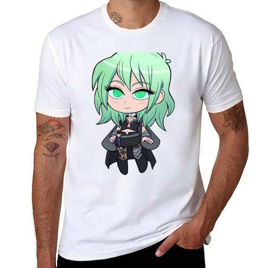 Byleth (Fbyleth Green Hair) Fire Emblem Three Houses Chibi Cutie Tshirt Casual Fashion Print Tee Top