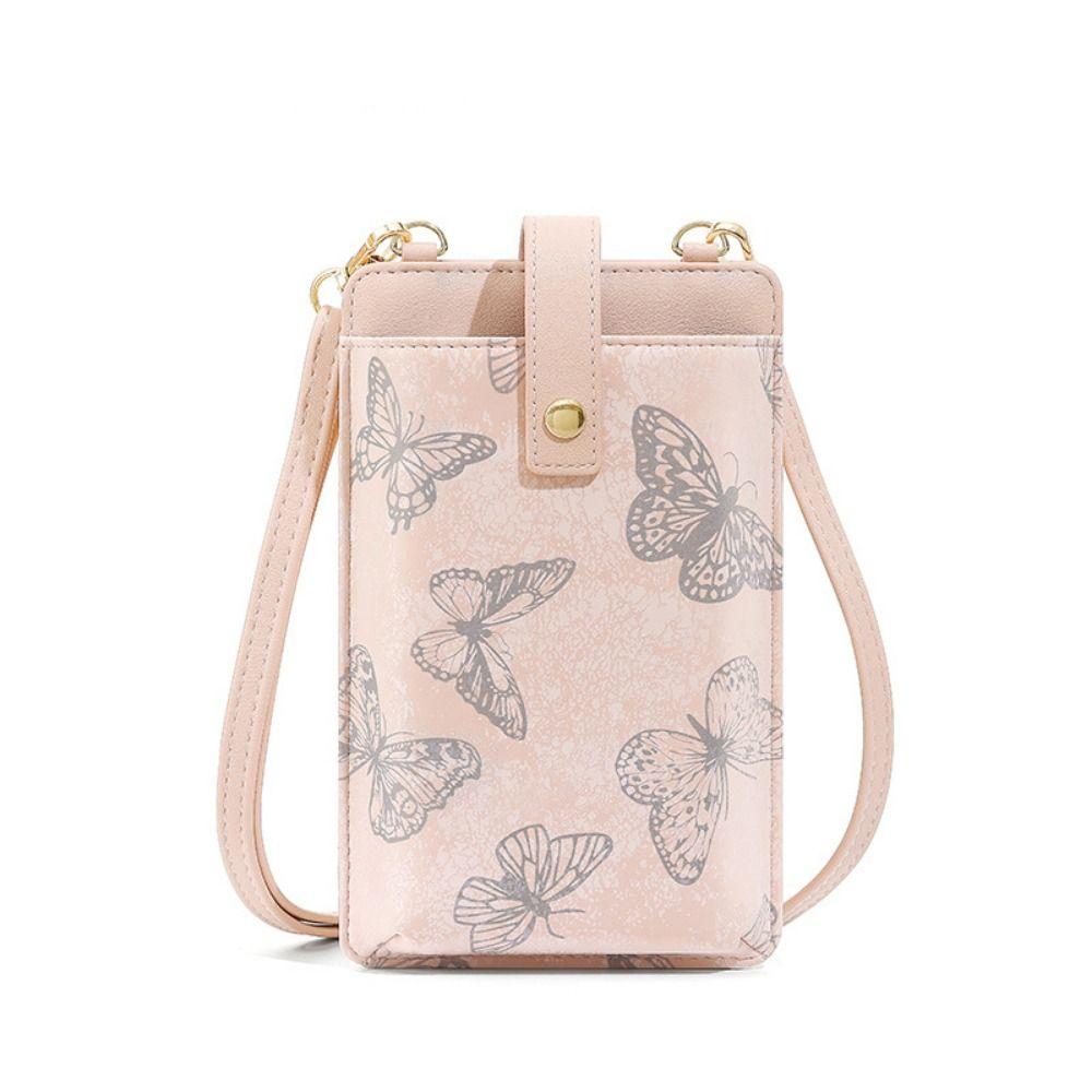 PU Leather Mobile Phone Bag Multifunctional Women's Messenger Bag Phone Crossbody Bag Beach