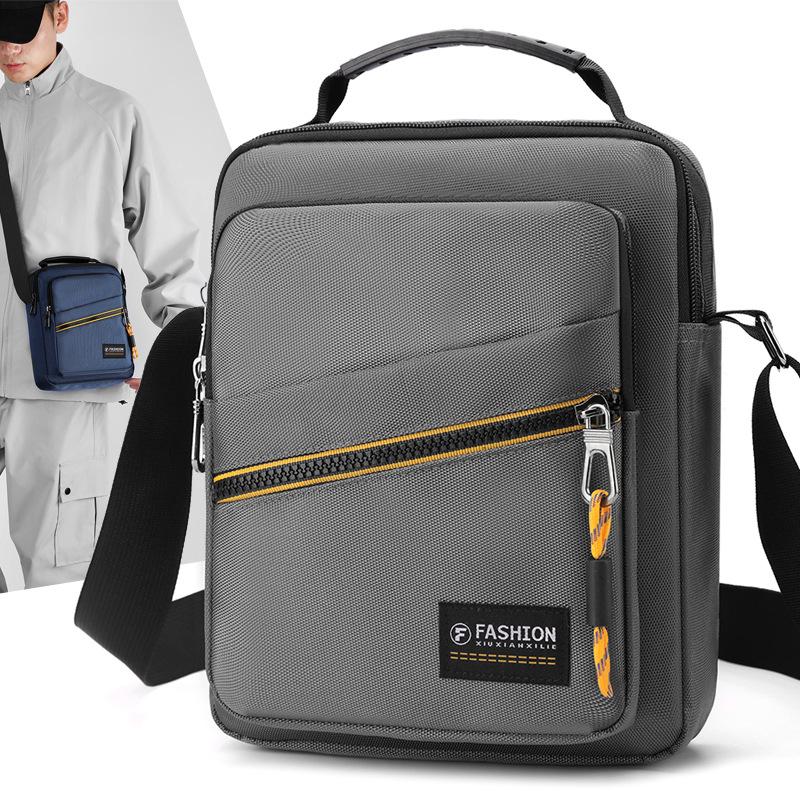 New Simple Casual Outdoor Shoulder Bag Men's Outdoor Waterproof Trend Handbag Men's Contrasting Color Messenger Bag