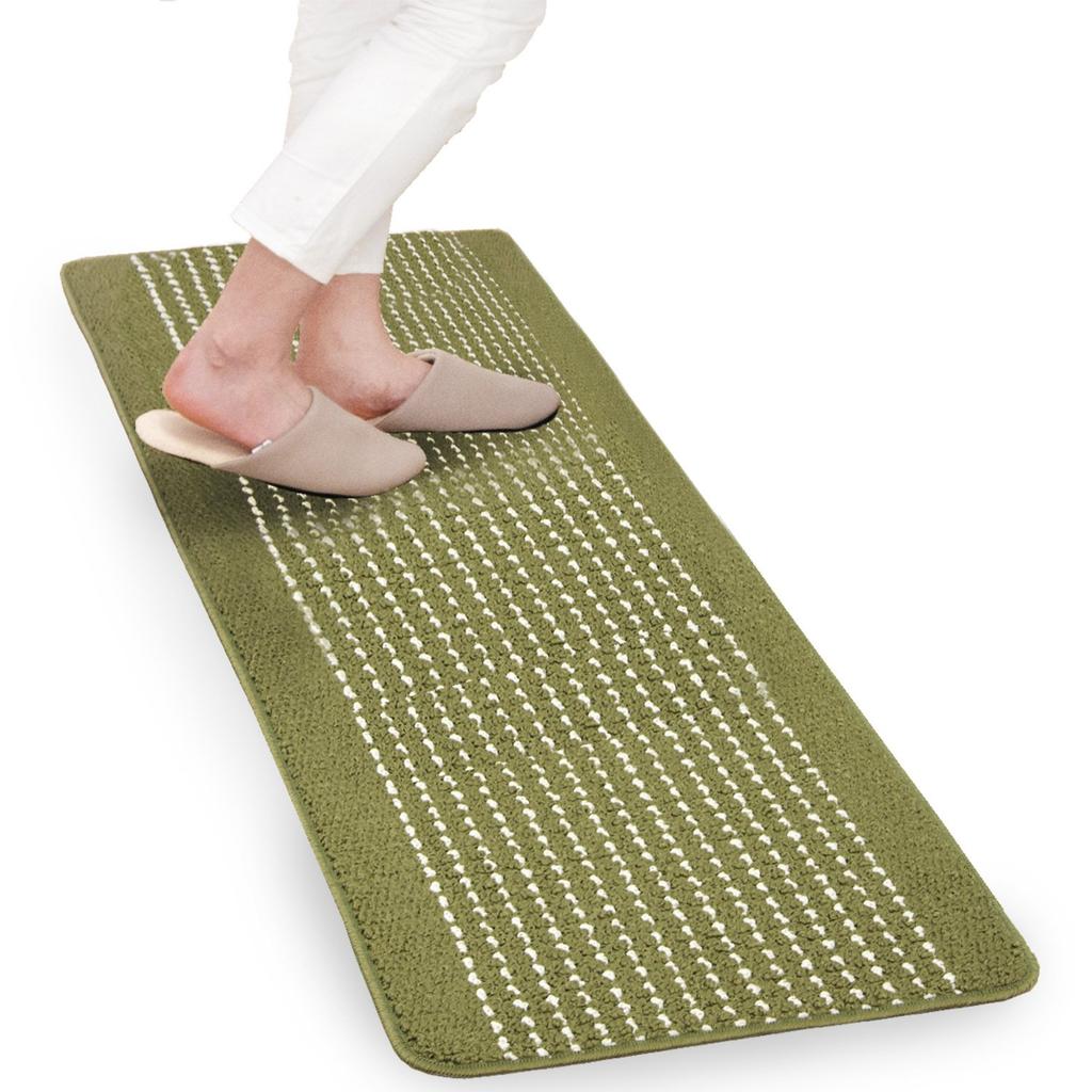 Oka Yutosei Kitchen Green Easy-to-Wash Mat, 45x120cm,