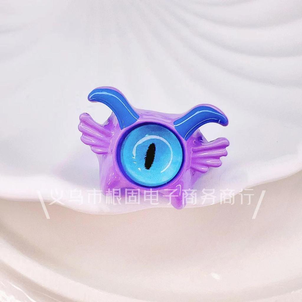 2024 Dopamine Little Devil Cartoon Ring - Childlike Monster Design for Students & Couples