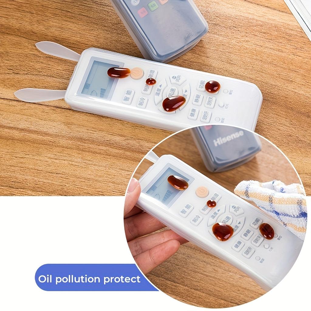 1/2pcs Transparent Remote Control Case with Rabbit Ears Dustproof Protective Sheath Durable Silicone Cover for TV Air Conditione