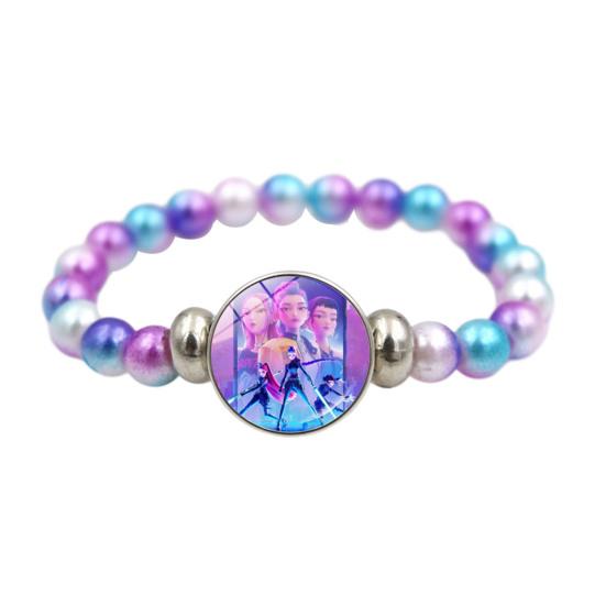 Yousheng Korean Pop Beaded Bracelet Anime Inspired Fashion Bracelet Colorful Beads Bracelet for Women Men Girls Boys Fans