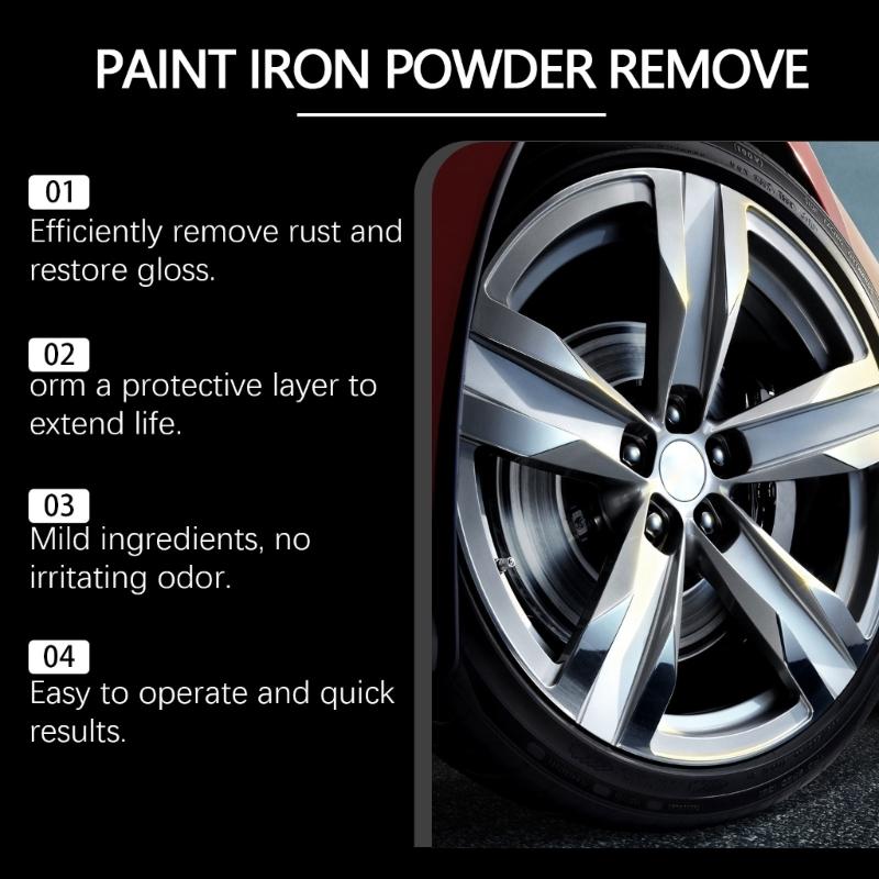Wheel Cleaner Effectively Eliminates Stubborn Brake Dust Rust Restores Shine Safe for Aluminum Wheels Tire Care Solution