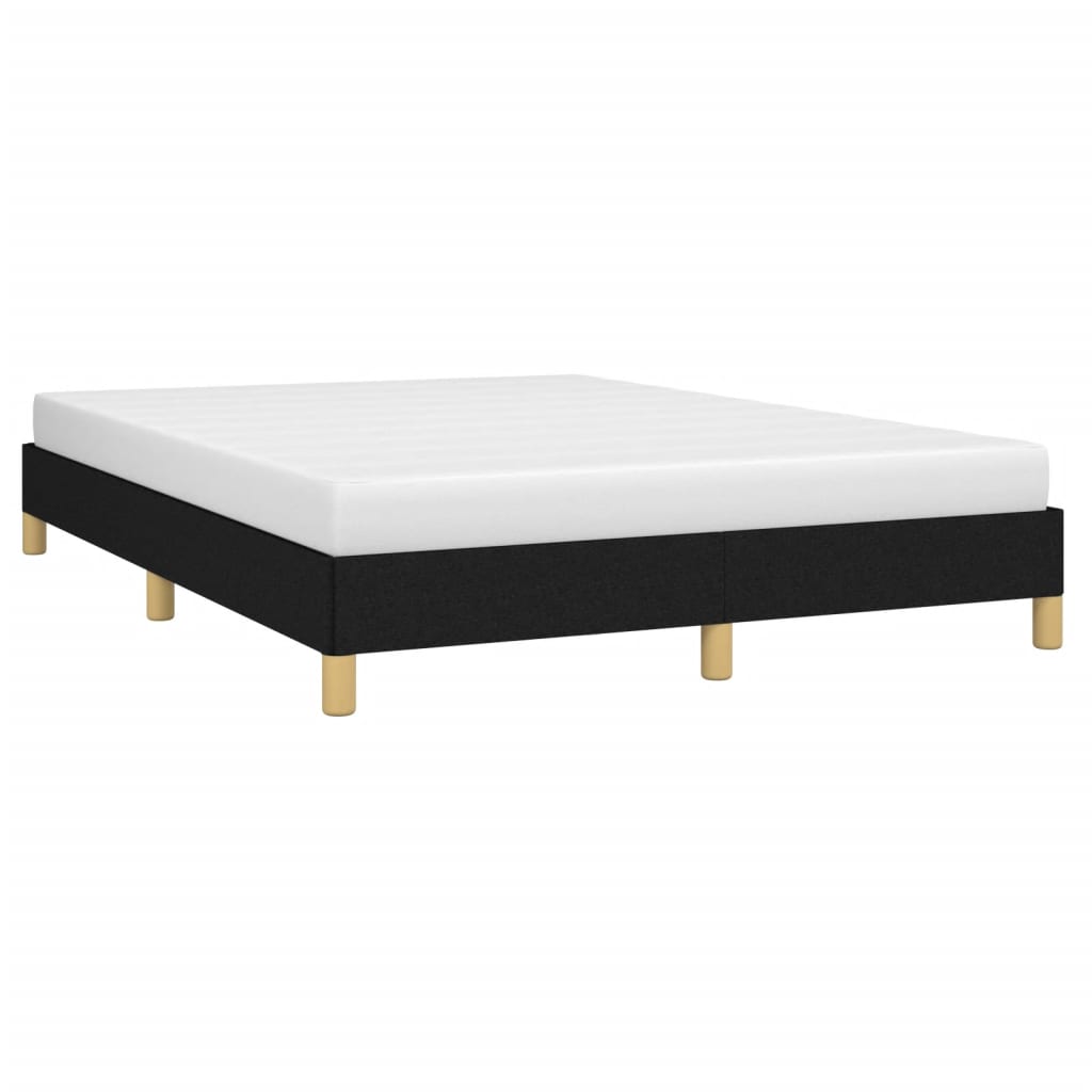 Vidaxl Bed Frame Without Mattress, Black, 140X190 Cm, Upholstered