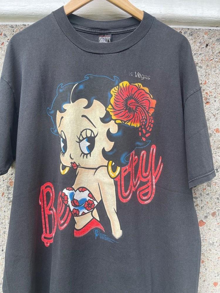 

Винтажная футболка с коротким рукавом Betty Boop Las Vegas, унисекс, репринт S-5XL KH11126 L