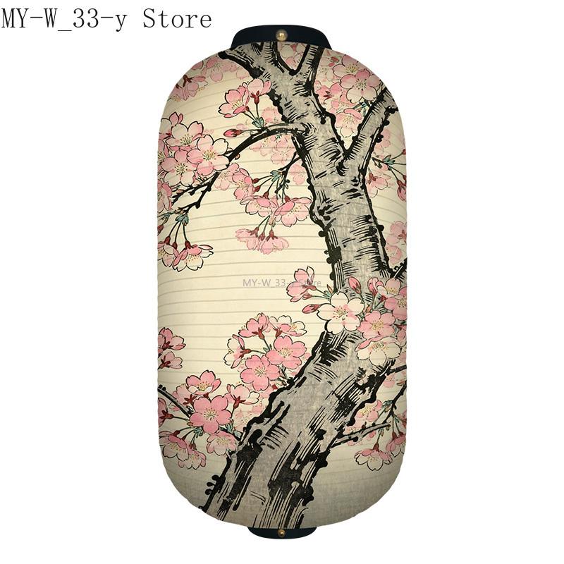 25x50cm Japanese-style Cherry Blossoms Cloth Lantern Ukiyo-e Traditional Printed Lantern Izakaya Cuisine Wedding Party Decor