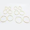 12 Pcs/Set Oversize Big Circle Hoop Earring Set for Women Brincos Steampunk Round Earrings
