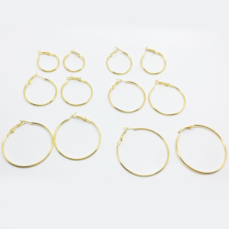 Set de 12 bucăți/set cercei cercei cercei cerc pentru femei Brincos Steampunk cercei rotunzi