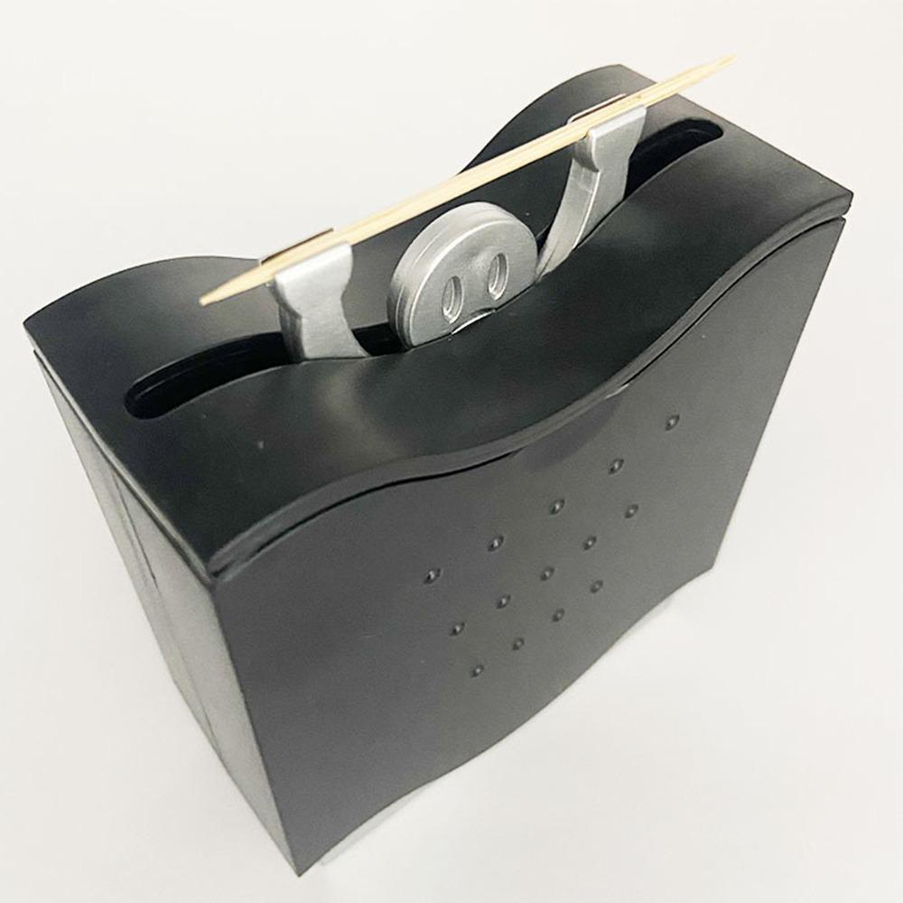 Plastic Toothpick Holders Black Toothpick Storage Case Portable Toothpicks Dispenser Box  Office
