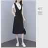 European Summer 2022 Slimming Casual Two-Piece Look Suspender Dress - Women's Fashion