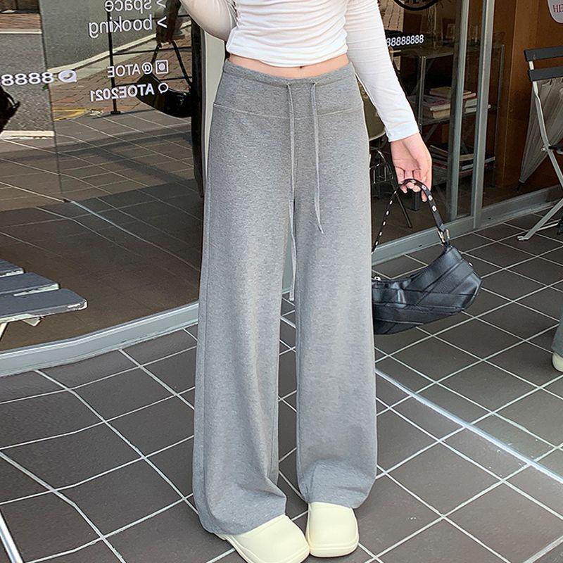 2026 Maternity Summer Pants – No Belly Support, Narrow/Wide Leg, Drawstring, Long Length Large