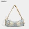 Large Capacity Washed Cowboy Bag Korean Tassel Niche Design Women Crossbody Bag Shoulder Bags