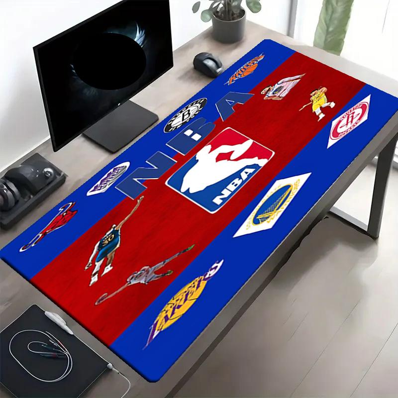 NBA Print Mouse Pad, Anti‑Slip Desktop Keyboard Mat, for PC Laptop Gaming Working Daily Use, Cool Festival Surprise Gift